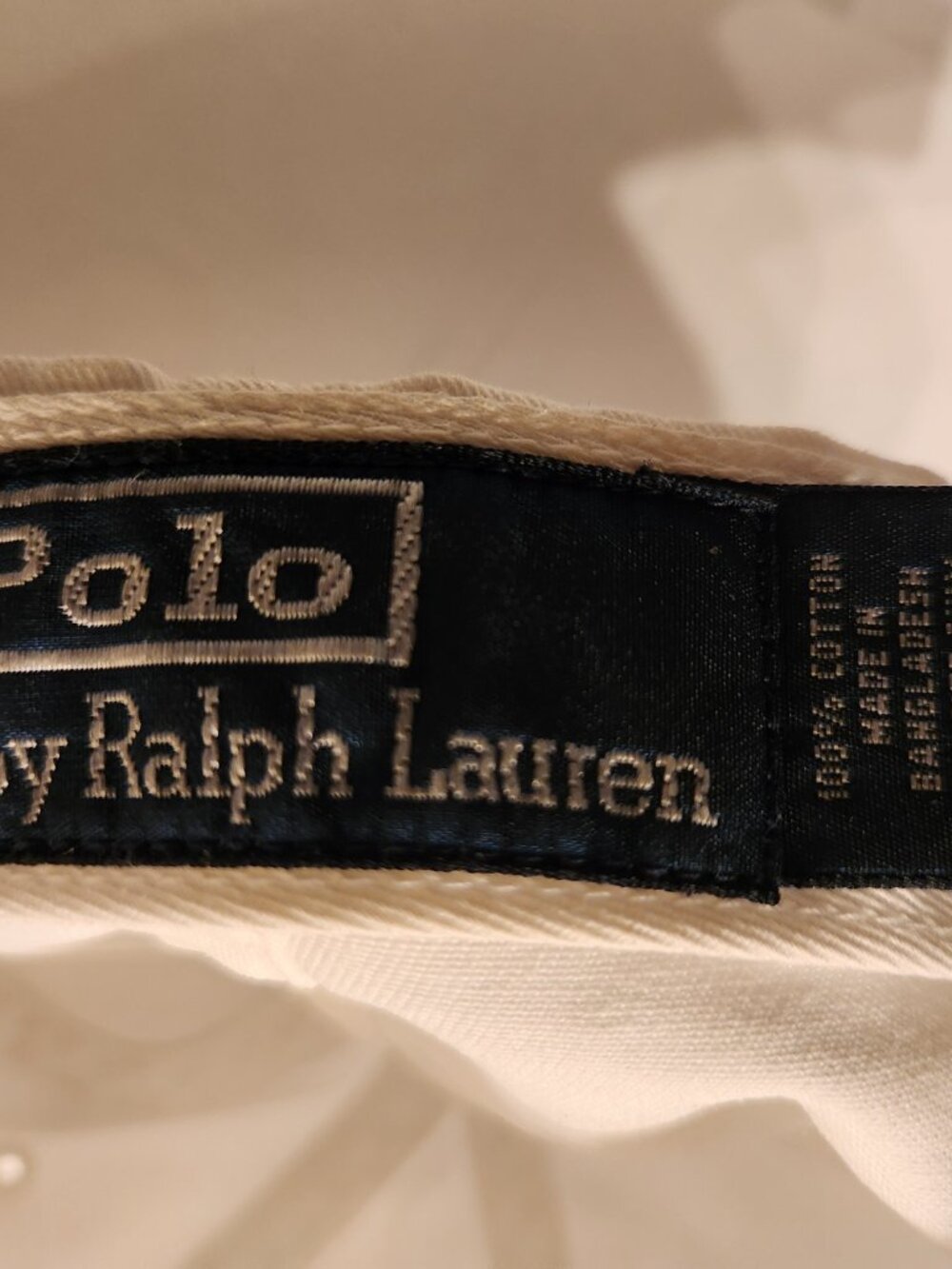 polo Ralph Lauren men's white 100%cotton baseball cap One size - Picture 4 of 4